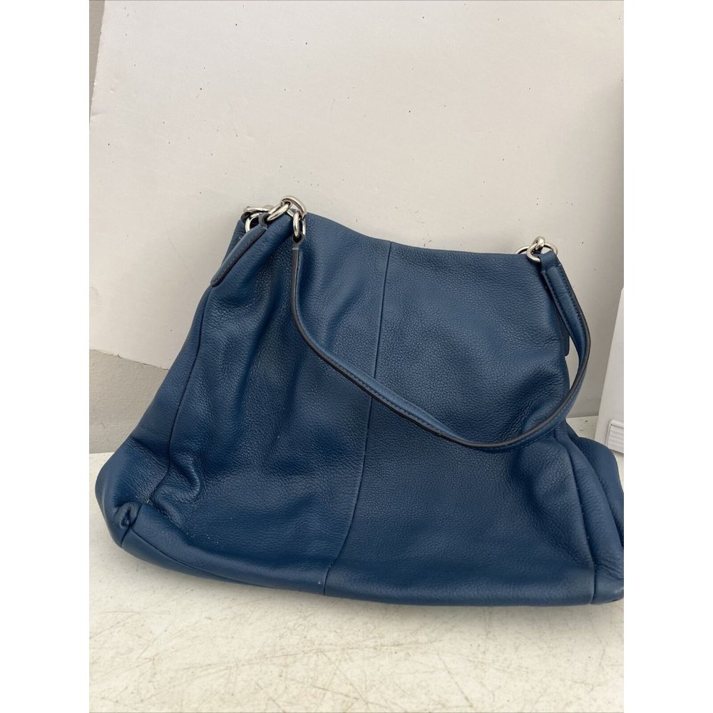 Coach Dalton 31 Pebble Leather Shoulder Bag - Blue